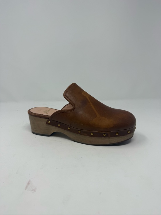 J. Crew Shoes - J Crew Brown Cognac Leather Clogs Size 6